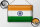 Blechschild Flagge Indien 30x20cm Retro Flag of India