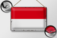 Blechschild Flagge Indonesien 30x20cm Retro Flag Indonesia
