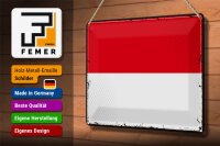 Blechschild Flagge Indonesien 30x20cm Retro Flag Indonesia