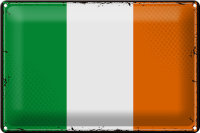 Blechschild Flagge Irland 30x20cm Retro Flag of Ireland