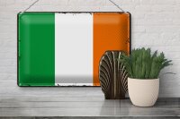 Blechschild Flagge Irland 30x20cm Retro Flag of Ireland