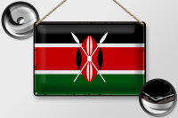 Blechschild Flagge Kenia 30x20cm Retro Flag of Kenya