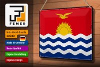 Blechschild Flagge Kiribati 30x20cm Retro Flag of Kiribati