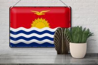 Blechschild Flagge Kiribati 30x20cm Retro Flag of Kiribati