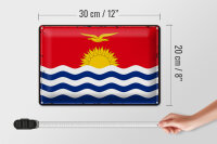 Blechschild Flagge Kiribati 30x20cm Retro Flag of Kiribati