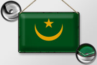 Blechschild Flagge Mauretanien 30x20cm Retro Flag