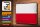 Blechschild Flagge Polen 30x20cm Retro Flag of Poland