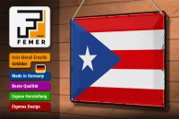 Blechschild Flagge Puerto Rico 30x20cm Retro Puerto Rico
