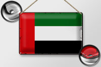 Blechschild Flagge Arabische Emirate 30x20cm Retro Flag