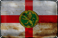 Blechschild Flagge Alderneys 30x20cm Flag Alderney Rost