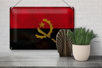 Blechschild Flagge Angolas 30x20cm Flag of Angola Rost