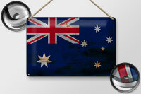 Blechschild Flagge Australien 30x20cm Flag Australia Rost