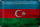 Blechschild Flagge Aserbaidschan 30x20cm Azerbaijan Rost