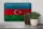 Blechschild Flagge Aserbaidschan 30x20cm Azerbaijan Rost