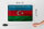 Blechschild Flagge Aserbaidschan 30x20cm Azerbaijan Rost