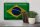 Blechschild Flagge Brasilien 30x20cm Flag of Brazil Rost