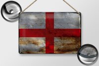 Blechschild Flagge England 30x20cm Flag of England Rost