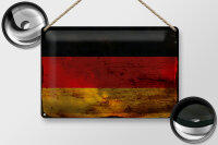 Blechschild Flagge Deutschland 30x20cm Flag Germany Rost