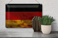 Blechschild Flagge Deutschland 30x20cm Flag Germany Rost