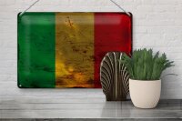 Blechschild Flagge Mali 30x20cm Flag of Mali Rost