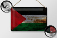 Blechschild Flagge Palästina 30x20cm Flag Palestine Rost