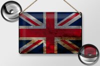 Blechschild Flagge Union Jack 30x20cm United Kingdom Rost