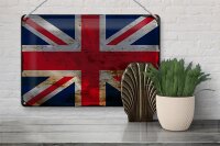 Blechschild Flagge Union Jack 30x20cm United Kingdom Rost