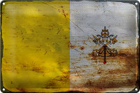 Blechschild Flagge Vatikanstadt 30x20cm Vatican City Rost