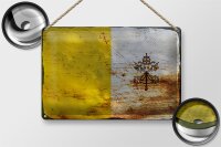 Blechschild Flagge Vatikanstadt 30x20cm Vatican City Rost