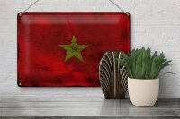 Blechschild Flagge Vietnam 30x20cm Flag of Vietnam Rost