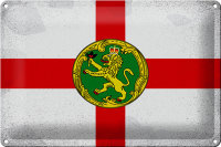 Blechschild Flagge Alderneys 30x20cm Flag Alderney Vintage