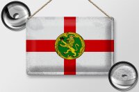 Blechschild Flagge Alderneys 30x20cm Flag Alderney Vintage