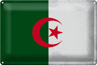 Blechschild Flagge Algerien 30x20cm Flag Algeria Vintage