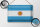 Blechschild Flagge Argentinien 30x20cm Argentina Vintage