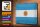 Blechschild Flagge Argentinien 30x20cm Argentina Vintage