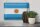Blechschild Flagge Argentinien 30x20cm Argentina Vintage