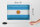 Blechschild Flagge Argentinien 30x20cm Argentina Vintage