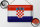 Blechschild Flagge Kroatien 30x20cm Flag of Croatia Vintage