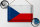 Blechschild Flagge Tschechien 30x20cm Czech Republic Vintag
