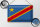 Blechschild Flagge DR Kongo 30x20cm Flag Congo Vintage