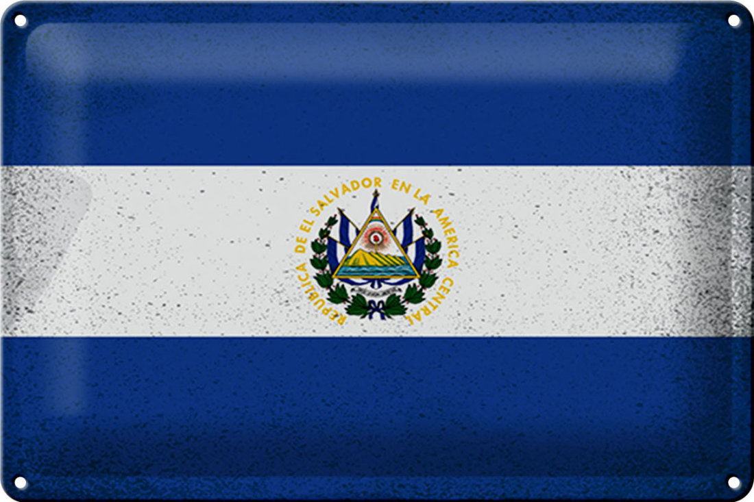 Flaggenfritze Fahne El Salvador – 30x45 Cm, Aus Reißfestem Polyester, Beidseitig Bedruckt, Wetterfest
