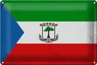 Blechschild Flagge Äquatorialguinea 30x20cm Flag...