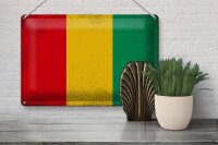 Blechschild Flagge Guinea 30x20cm Flag of Guinea Vintage