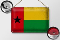Blechschild Flagge Guinea-Bissau 30x20cm Guinea Vintage