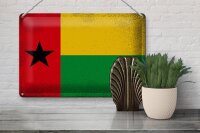 Blechschild Flagge Guinea-Bissau 30x20cm Guinea Vintage
