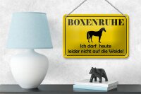 Blechschild Hinweis 18x12cm Boxenruhe nicht auf die Weide Pferd