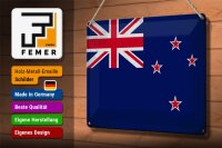 Blechschild Flagge Neuseeland 30x20cm New Zealand Vintage