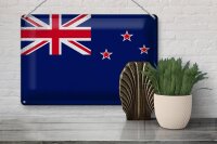 Blechschild Flagge Neuseeland 30x20cm New Zealand Vintage
