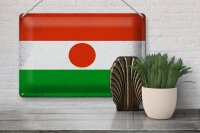 Blechschild Flagge Niger 30x20cm Flag of Niger Vintage