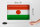 Blechschild Flagge Niger 30x20cm Flag of Niger Vintage